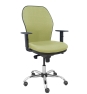 Piqueras y Crespo Silla Jorquera respaldo bali verde oliva asiento bali verde oliva base cromada y ruedas parqu