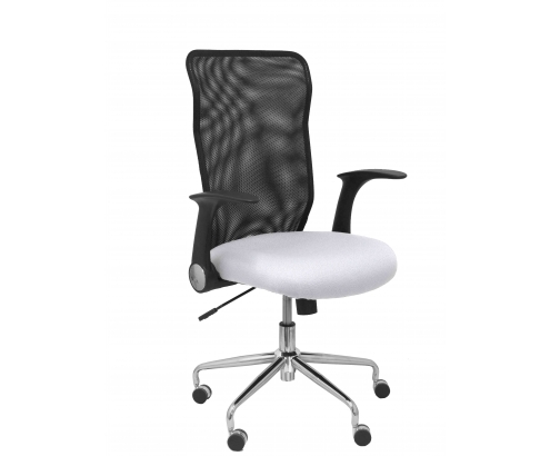 Piqueras y Crespo Silla Minaya respaldo malla negro asiento bali blanco