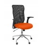 Piqueras y Crespo Silla Minaya respaldo malla negro asiento bali naranja oscuro