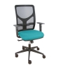 Piqueras y Crespo Silla Motilla sincro malla negra asiento bali turquesa brazos regulables
