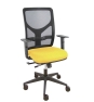 Piqueras y Crespo Silla Motilla traslack malla negra asiento bali amarillo brazo regulable