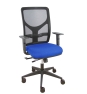Piqueras y Crespo Silla Motilla traslack malla negra asiento bali azul brazo regulable