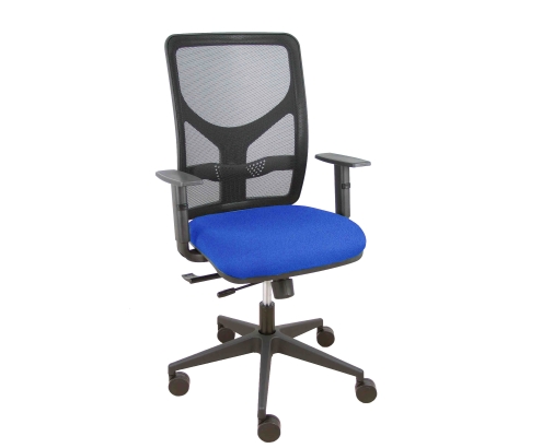 Piqueras y Crespo Silla Motilla traslack malla negra asiento bali azul brazo regulable
