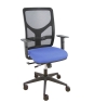 Piqueras y Crespo Silla Motilla traslack malla negra asiento bali azul claro brazo regulable