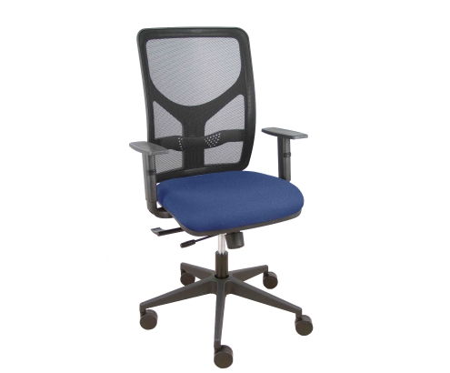 Piqueras y Crespo Silla Motilla traslack malla negra asiento bali azul marino brazo regulable