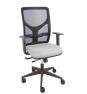 Piqueras y Crespo Silla Motilla traslack malla negra asiento bali gris claro brazo regulable
