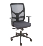 Piqueras y Crespo Silla Motilla traslack malla negra asiento bali gris oscuro brazo regulable