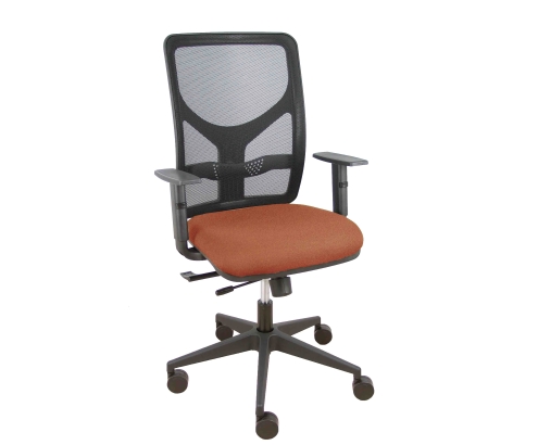 Piqueras y Crespo Silla Motilla traslack malla negra asiento bali marr?n brazo regulable