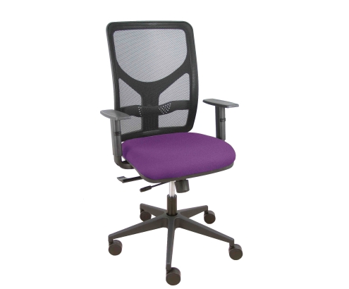 Piqueras y Crespo Silla Motilla traslack malla negra asiento bali morado brazo regulable