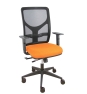 Piqueras y Crespo Silla Motilla traslack malla negra asiento bali naranja brazo regulable