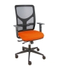 Piqueras y Crespo Silla Motilla traslack malla negra asiento bali naranja oscuro brazo regulable