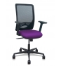 Piqueras y Crespo Silla Zulema sincro malla negra asiento bali morado brazos 2D ruedas 65mm