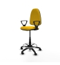 Piqueras y Crespo Taburete A?na CP bali amarillo brazos fijos base poliamida ruedas nailon 50mm