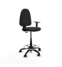 Piqueras y Crespo Taburete A?na CP bali negro brazos 1D base poliamida ruedas nailon 50mm