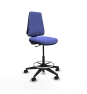 Piqueras y Crespo Taburete Elche CP bali azul claro base piramidal ruedas 65mm nailon