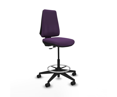 Piqueras y Crespo Taburete Elche CP bali morado base piramidal ruedas 65mm nailon