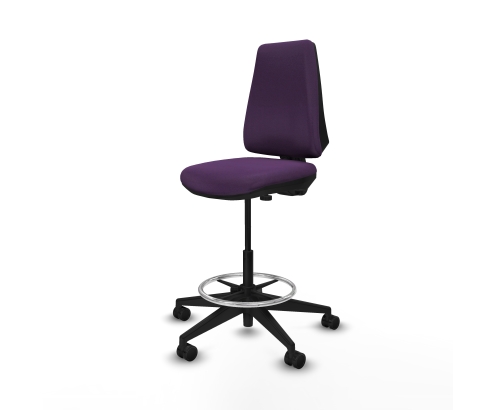 Piqueras y Crespo Taburete Elche CP bali morado base piramidal ruedas 65mm nailon