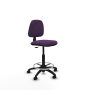 Piqueras y Crespo Taburete Isso CP bali morado sin brazos base poliamida ruedas nailon 50mm