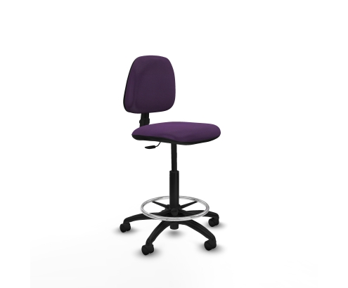 Piqueras y Crespo Taburete Isso CP bali morado sin brazos base poliamida ruedas nailon 50mm