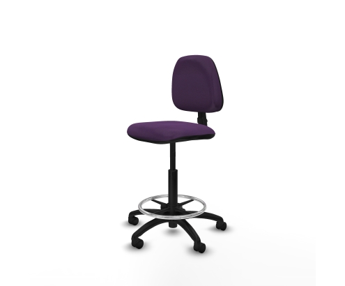 Piqueras y Crespo Taburete Isso CP bali morado sin brazos base poliamida ruedas nailon 50mm