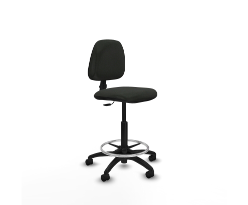 Piqueras y Crespo Taburete Isso CP bali negro sin brazos base poliamida ruedas nailon 50mm
