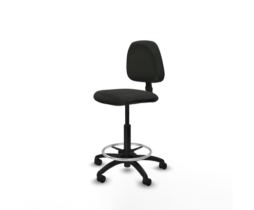 Piqueras y Crespo Taburete Isso CP bali negro sin brazos base poliamida ruedas nailon 50mm