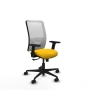 Piqueras y Crespo Zulema sincro malla blanca bali amarillo brazos 2D base nailon  ruedas 65mm nailon
