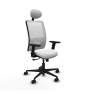 Piqueras y Crespo Zulema sincro malla blanca bali blanco brazos 2D base nailon cabecero fijo ruedas 65mm nailon