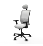 Piqueras y Crespo Zulema sincro malla blanca bali blanco brazos 2D base nailon cabecero fijo ruedas 65mm nailon