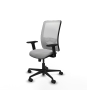 Piqueras y Crespo Zulema sincro malla blanca bali gris claro brazos 2D base nailon  ruedas 65mm nailon