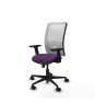 Piqueras y Crespo Zulema sincro malla blanca bali morado brazos 2D base nailon  ruedas 65mm nailon
