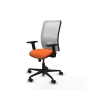 Piqueras y Crespo Zulema sincro malla blanca bali naranja brazos 2D base nailon  ruedas 65mm nailon