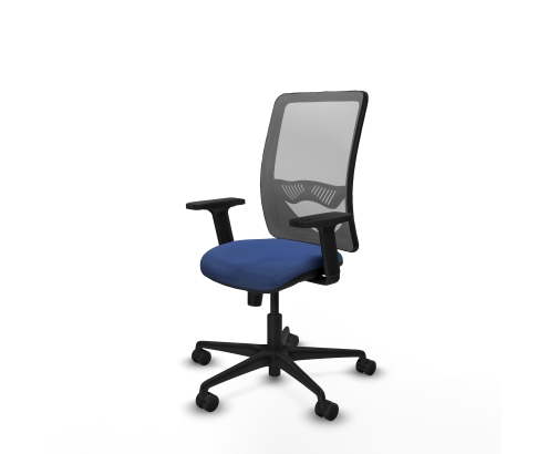 Piqueras y Crespo Zulema sincro malla gris bali azul marino brazos 2D base nailon  ruedas 65mm nailon