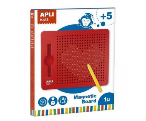PIZARRA MAGNETICA APLI KIDS 215X12X170MM LAPIZ AMARILLO 10 FICHAS PARA NIÍ‘OS MAYORES 5 AÍ‘OS ROJO 17536 A 