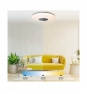 Plafon LED Rainbow Ksix 40cm Blanco Altavoz integrado 30W Modos de luz RGB Bluetooth Google Home Amazon Echo IP42