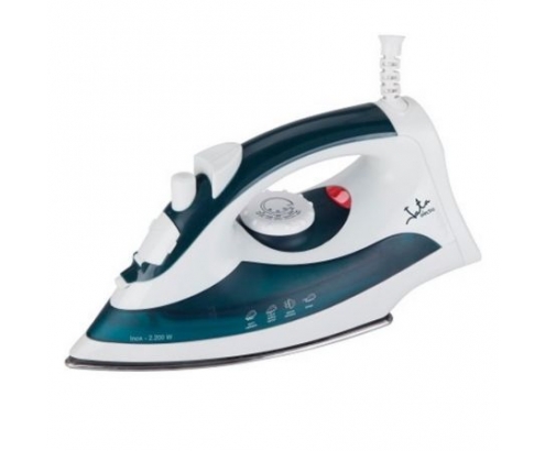 PLANCHA DE VAPOR JATA 2200W VAPOR 20-25G MIN VAPOR VERTICAL DEPOSITO AGUA TRANSLUCIDO SUELA INOX AGUJA ANTICALCAREA PL120