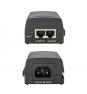 POE INJECTOR ADAPTER GIGABIT LEVEL ONE PASA DATOS Y ALIMENTACION POR EL MISMO CABLE HASTA 100M NEGRO POI-3000 