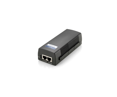 POE INJECTOR ADAPTER GIGABIT LEVEL ONE PASA DATOS Y ALIMENTACION POR EL MISMO CABLE HASTA 100M NEGRO POI-3000