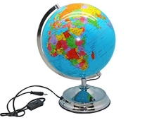 Poessa Globo Terraqueo 25cm Azul con Luin Interior