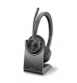 POLY 218476-02 auricular y casco Auriculares Alámbrico Diadema Oficina/Centro de llamadas USB tipo A Bluetooth Base de carga Negro
