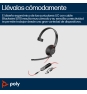 Poly Auriculares Blackwire 5210 monaural USB-C + conector de 3,5 mm + adaptador USB-C/A