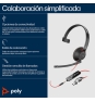 Poly Auriculares Blackwire 5210 monaural USB-C + conector de 3,5 mm + adaptador USB-C/A