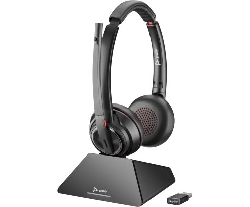 POLY Auriculares Savi 8220 UC con certificación Microsoft Teams DECT 1880-1900 MHz USB-A