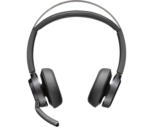 POLY Auriculares Voyager Focus 2 USB-C-C + adaptador USB-C/A + base de carga