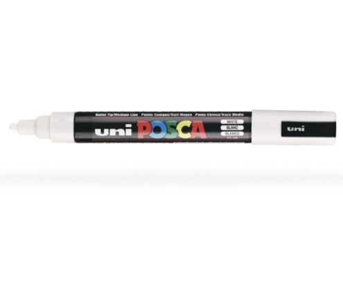POSCA PC5M BL marcador 1 pieza(s) Punta fina Blanco