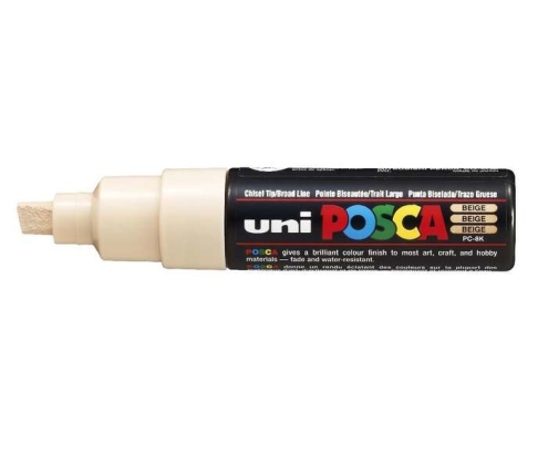 POSCA uni PC-8K marcador 1 pieza(s) Punta de cincel Beige