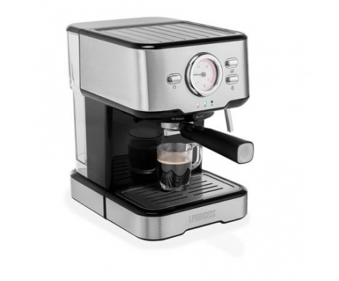 Princess 249412 Cafetera expreso y capsulas 1100w 1.5l negro acero inoxidable 