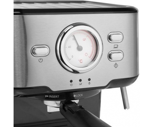 Princess 249412 Cafetera expreso y capsulas 1100w 1.5l negro acero inoxidable 