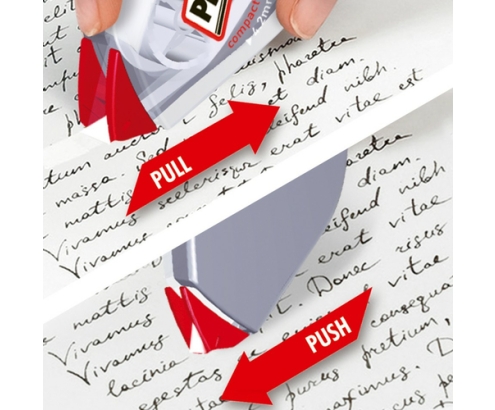 Pritt Compact Flex corrección de películo/cinta 10 m Rojo, Transparente, Blanco 1 pieza(s)