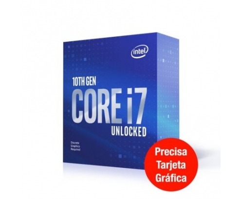 Procesador Intel Core i7-10700KF 3.8ghz 8 nucleos lga 1200 caja 16mb smart cache BX8070110700KF